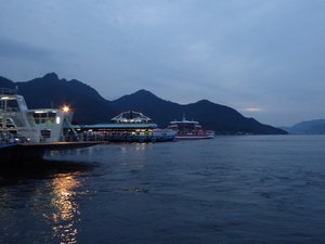 Leaving Miyajama Island by ferry