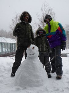 Time to build a snowman - it was snowing heavily (1)