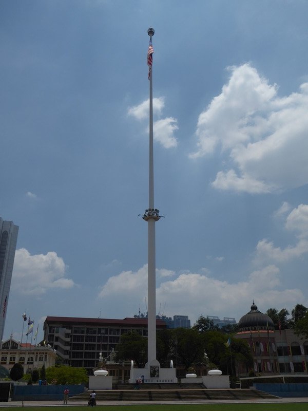 Flag Pole 100m in Merdeka Square - Malayan Flag hoisted on 31 Aug 1957 for independence (1)