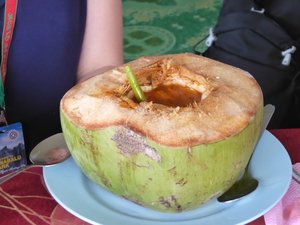 Lunch at Ranau - soup served in coconut