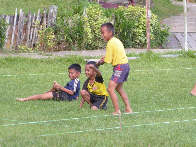 Children playing in Iban Village in Sarawak (2)