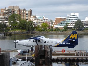 Many seaplanes leave Victoria Waterfront