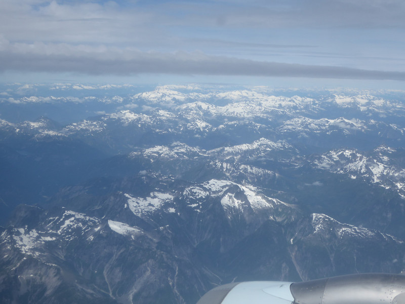 Snow-capped mountains from the sky on the way from Calgery to Vancouver (2)