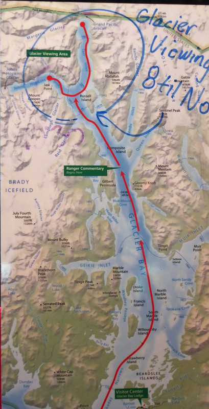 Glacier Bay map