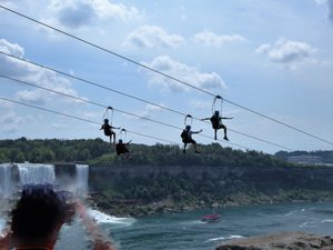Zipline along Niagara River - not over Falls