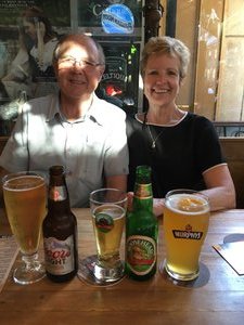 Boutique beers in Quebec City on a very hot day