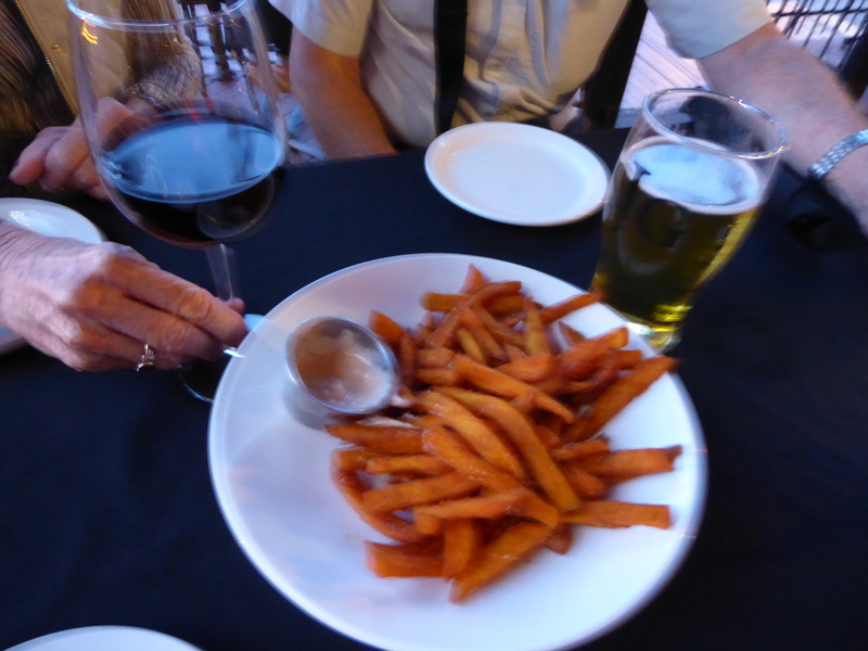 We often had sweet potato chips with our evening drinks (1)