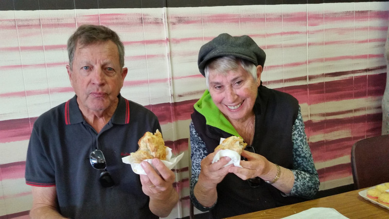 Doug & Leura enjoying SA Cornish Pasties (1)