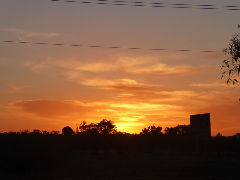 Sunset from Pt Augusta caravan park