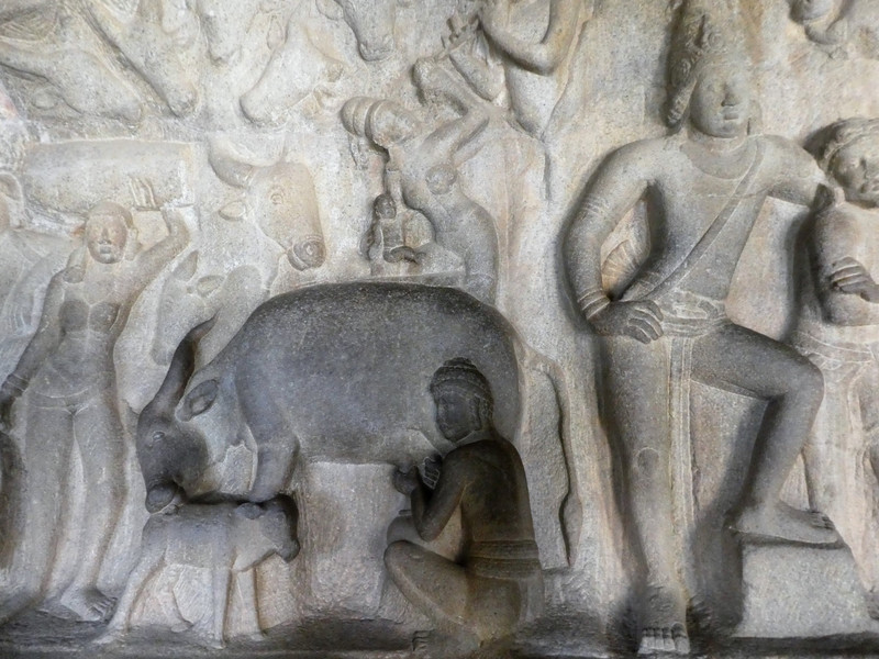Rock cave temple in Mamallapuram or Mahabalipuram (4)