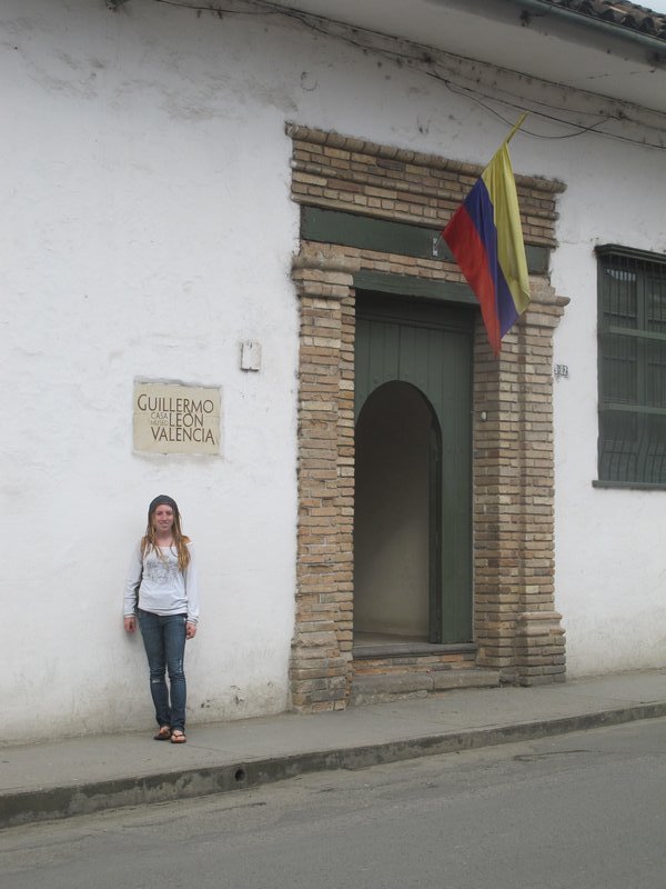 Popayan with my first Colombian flag