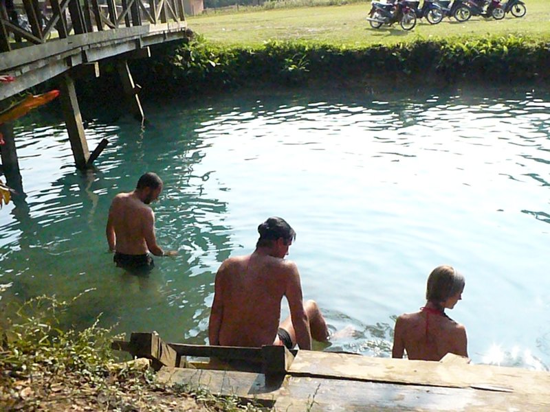 A dip in the Blue Lagoon after a day on the bicycles