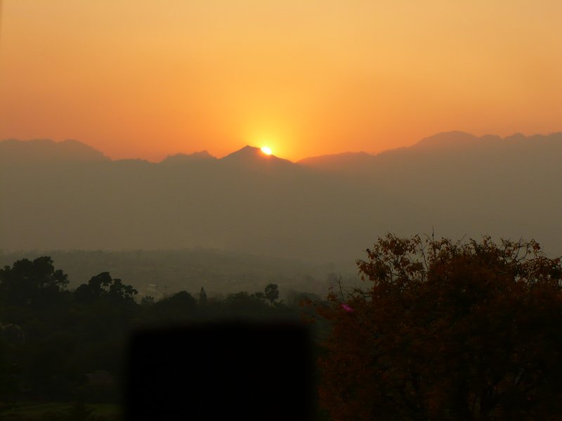 Sunset view from Darling's Guest House - Pai