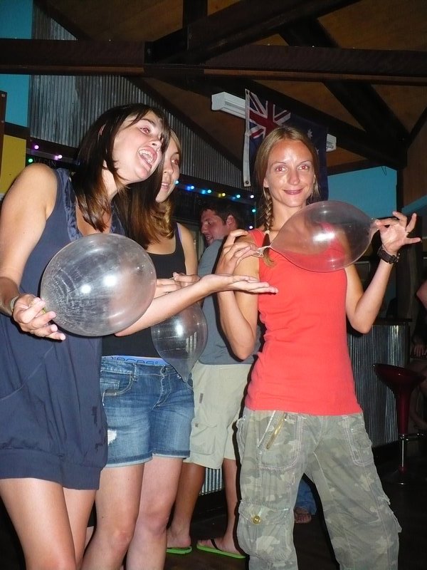 Some crazy party games in one of the more 'livlier' hostels in Agnes Water