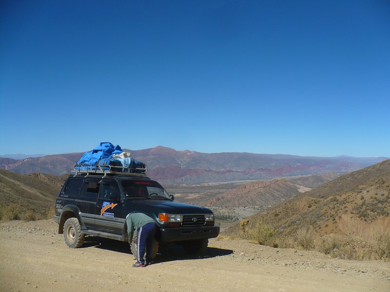 Our beast of a 4x4 on the Salt Flat tour