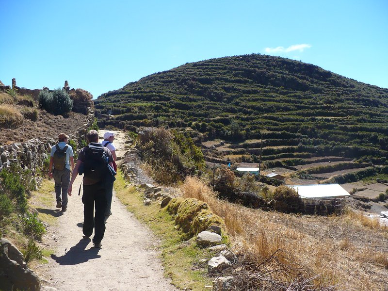 Setting out on our walk across the Isla del Sol