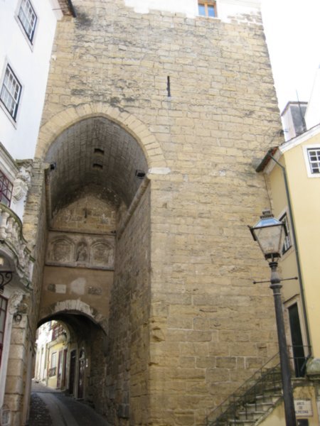 Imposing Moorish arch, Coimbra