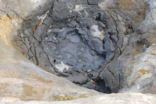 Boiling mud pool at Hverir, near Lake Myvatn