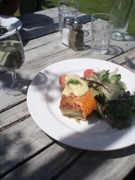Salmon and a glass of Marlborough white...heaven!