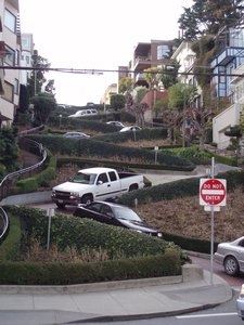 Lombard Street - so steep it needs switchbacks!