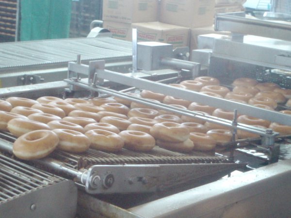 Krispy Kreme production line!