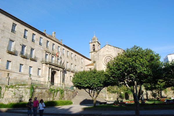 The beautiful granite city of Pontevedra, Galicia