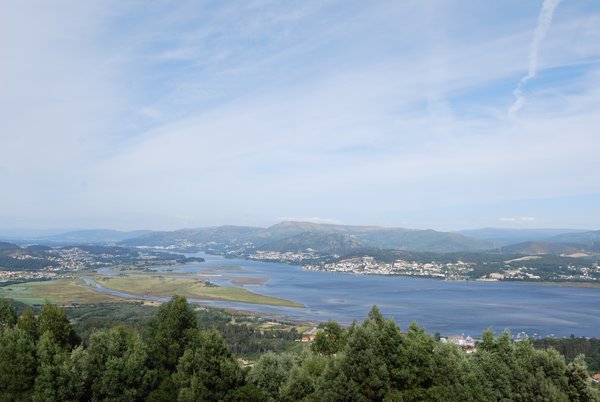 The Minho River, with Portugal in the distance.