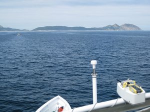 Sailing out of the Ria of Vigo