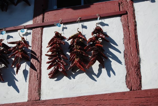 Peppers drying in the sun, Espelette.