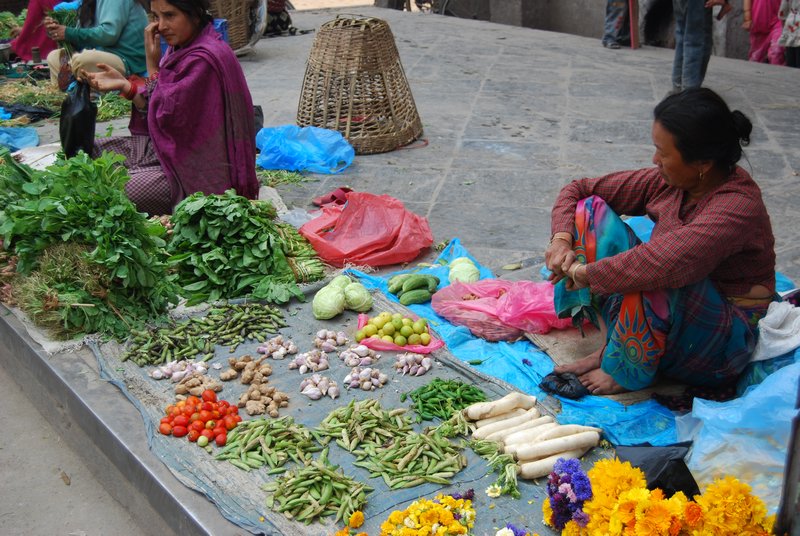 Streetside sellers, Kathmandu
