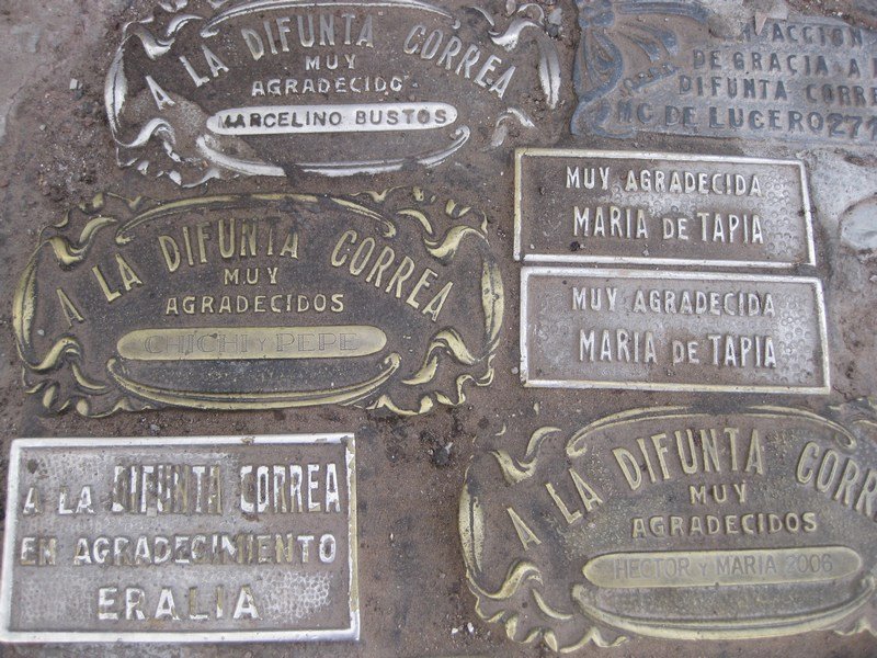 Votive plaques, Difunta Correa shrine