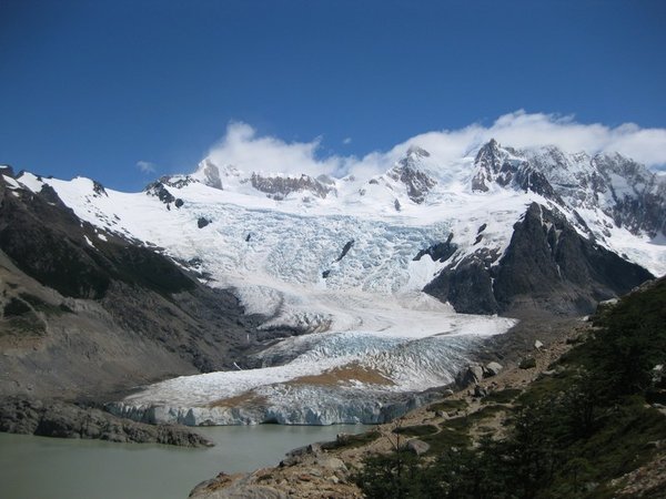 Glacier beneath Cerro Torre