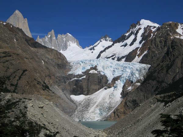 Glaciar and Laguna Piedras Blancas