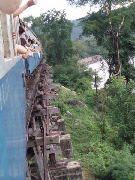 Train back towards Kanchanaburi