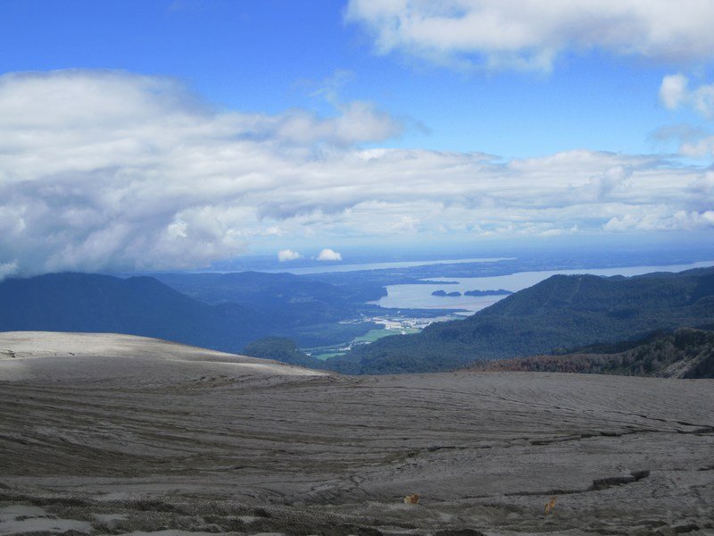 Looking down to Lago Puyehue