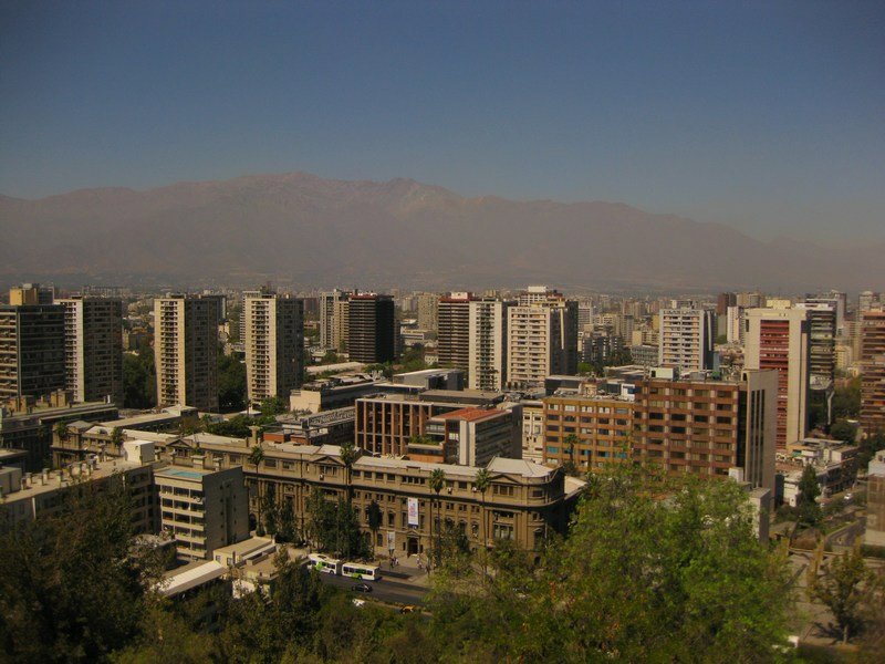 Santiago in its smog-bath