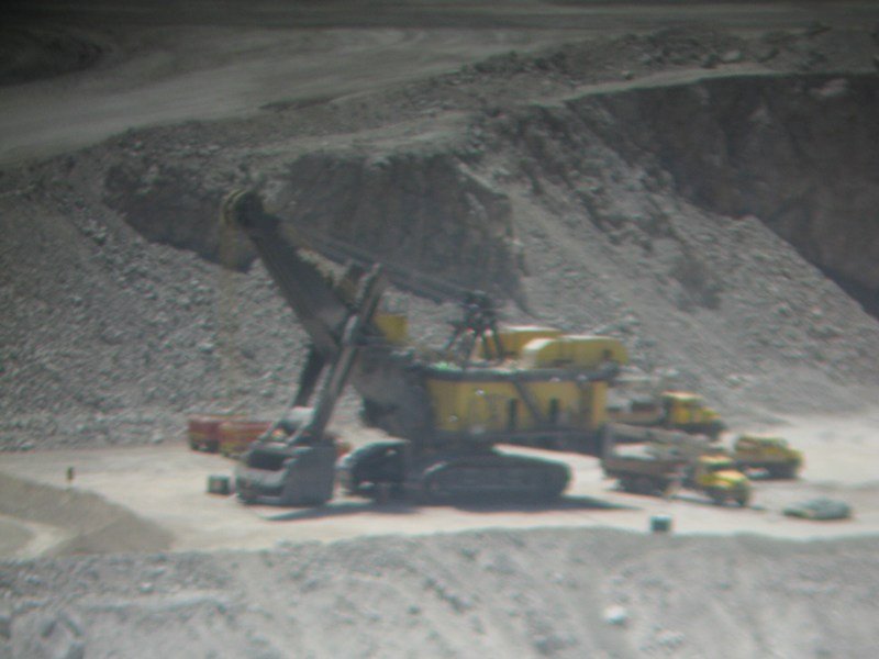 Giant excavator - seen through binoculars!
