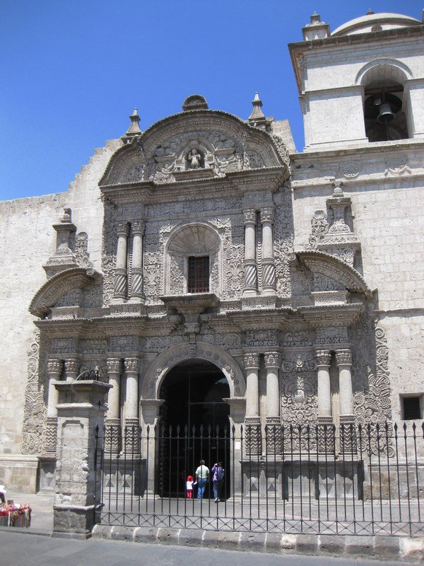Ornate church facade, Arequipa