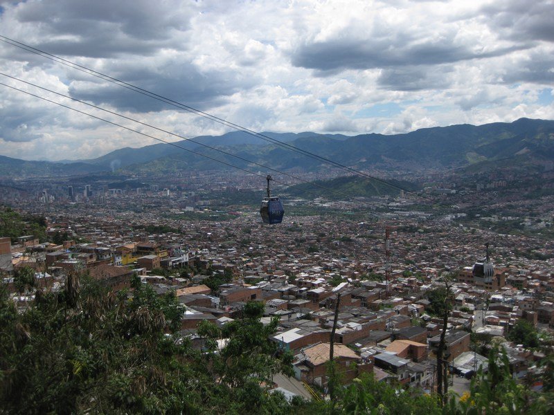 Medellin cityscape from the cable-car