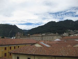 Looking out over the rooftops of Bogotá