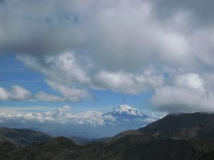 Chimborazo looms in the distance
