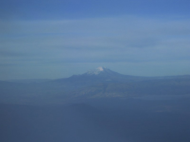 Ecuador's highest peak, Chimborazo, seen from Cotopaxi