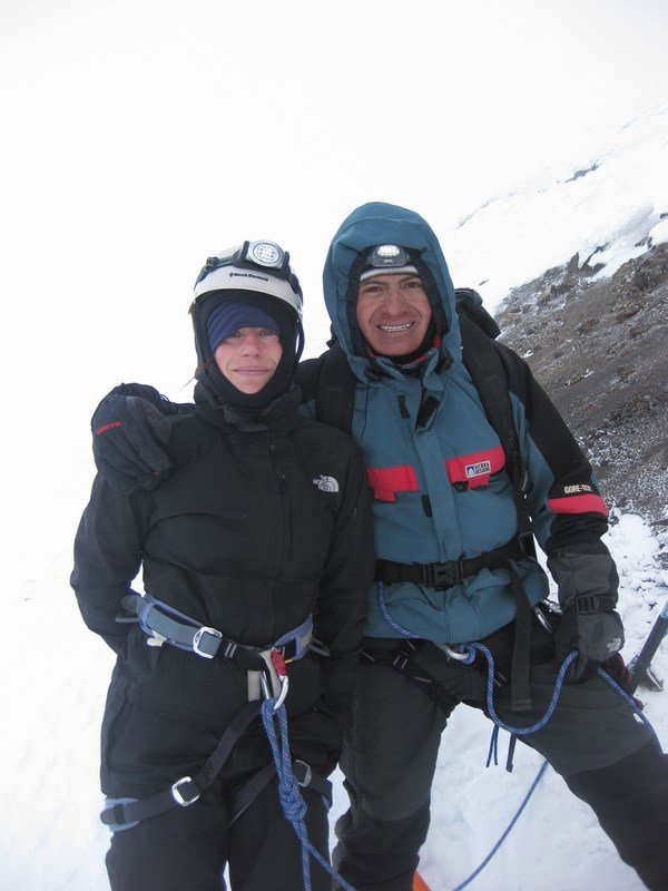 Fabián and Alex at the summit of Cotopaxi