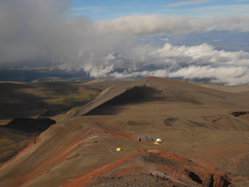 Base camp at the foot of Cotopaxi