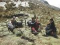 Having a rest on the steep climb to base camp