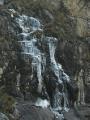Frozen waterfall, walk to Laguna 69