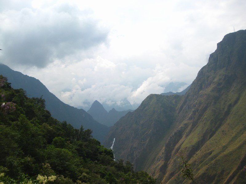 Machu Picchu in the distance, from Llactapata