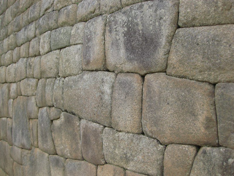 Beautiful mortarless Inca masonry, Machu Picchu