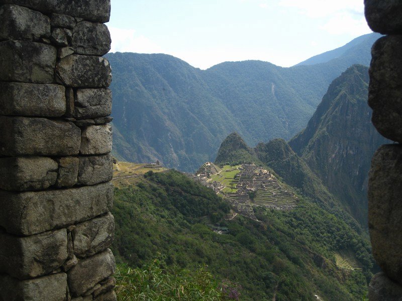 Machu Picchu seen from Intipunku, the Sun Gate
