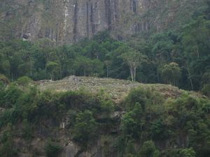 First glimpse of Inca terraces